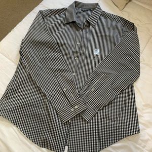 Black & White Van Heusen Men’s Dress Shirt -L Slim